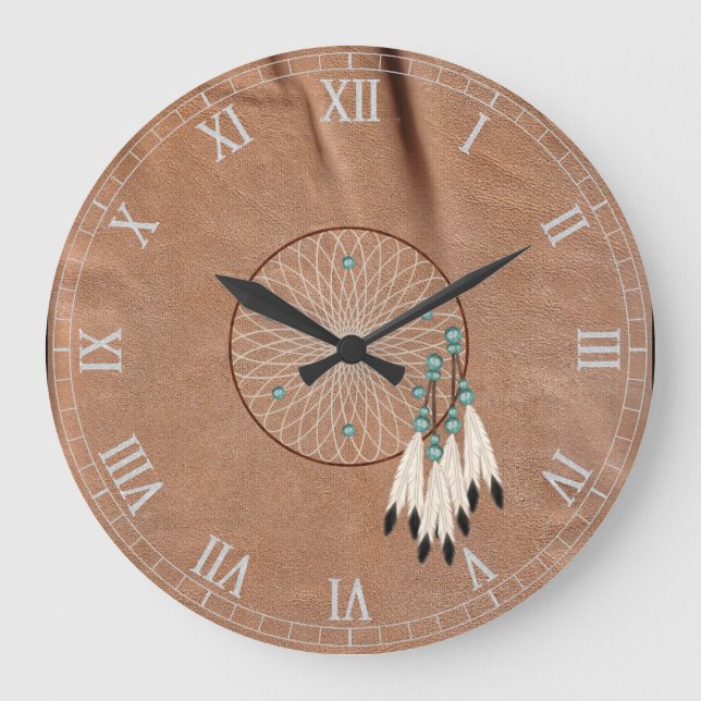 Reloj de pared nativo americano Dreamcatcher (Anverso)