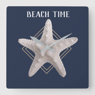 Reloj de pared náutico de las estrellas de mar de