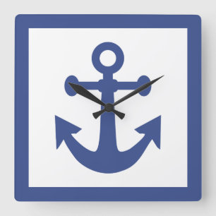Reloj de pared náutico del ancla