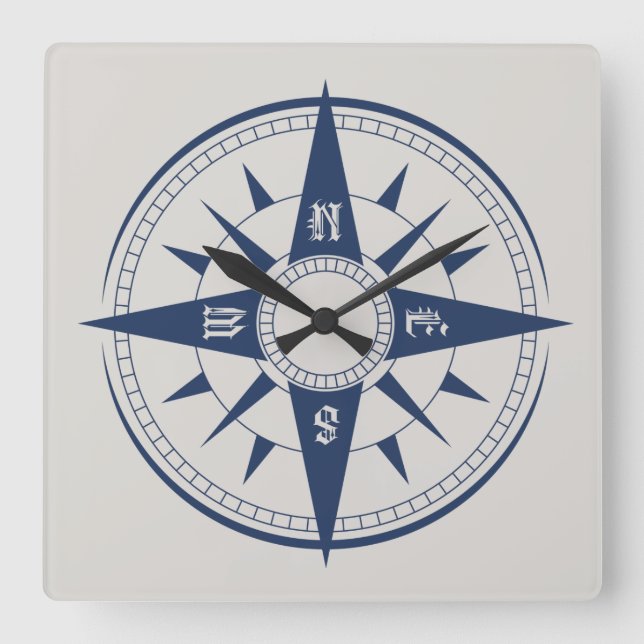 Reloj de pared náutico del compás (Anverso)