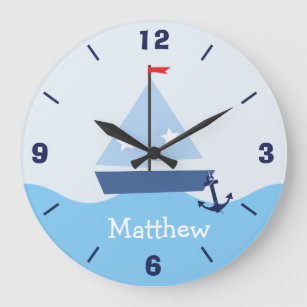 Reloj de pared náutico personalizado del barco de