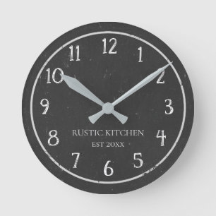 Reloj de pared negra de volante ruso