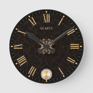 Reloj de pared negro