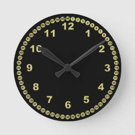 Reloj de pared negro