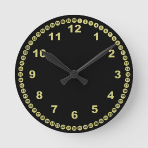 Reloj de pared negro