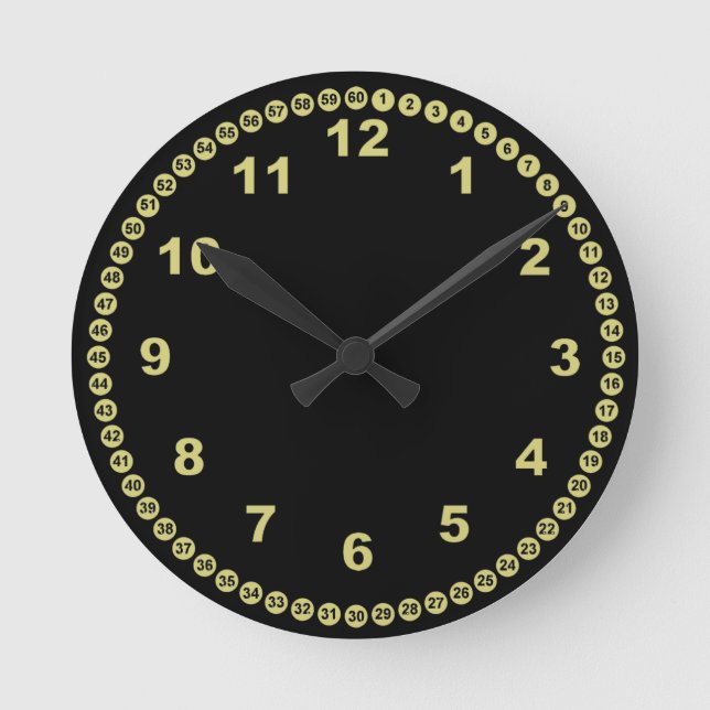 Reloj de pared negro (Anverso)