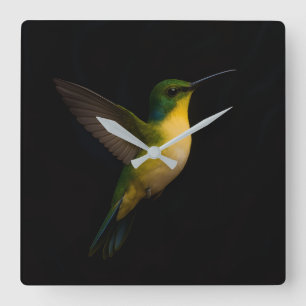 Reloj de pared negro 4 Luxe con pájaro volador