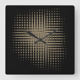 Reloj de pared negro abstracto – Diseño artístico 