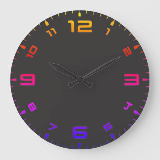 Reloj de pared negro de color de caracol