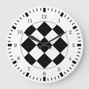 Reloj de pared negro del tema de las Carreras