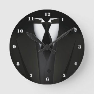 Reloj de pared negro elegante del juego de los