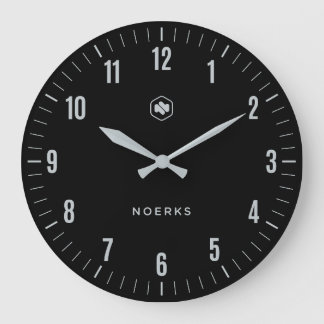 Reloj de pared negro minimalista