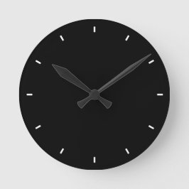 Reloj de pared negro sólido simple y simple todo n