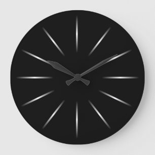 Reloj de pared negro y de plata minimalista