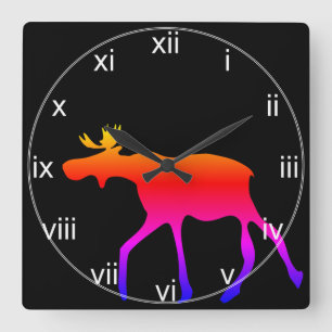 Reloj de pared Neon Moose