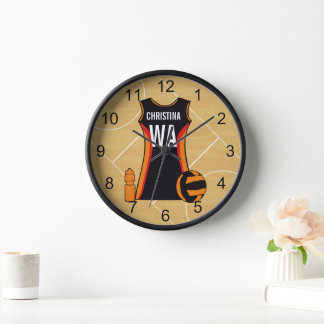 Reloj De Pared Netball personalizado único