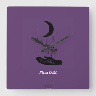 Reloj de pared niño de la luna