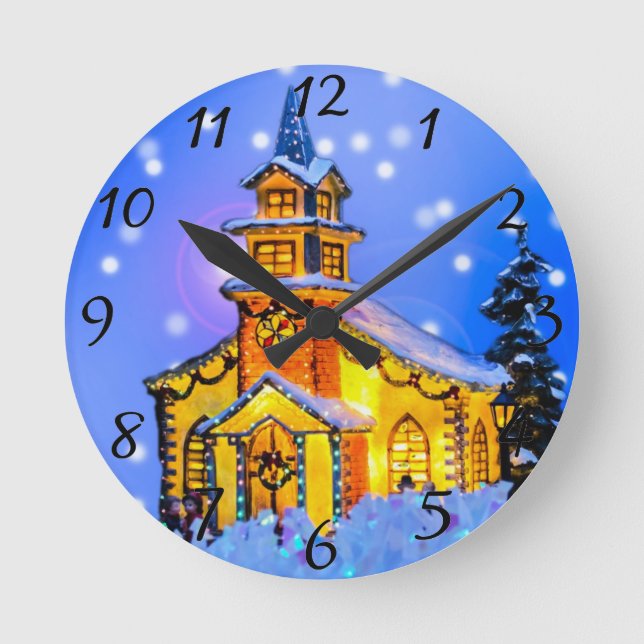 Reloj de pared nocturna para navidades (Anverso)