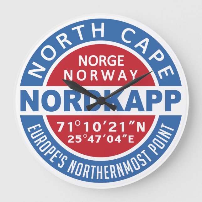 reloj de pared NORDKAPP Noruega (Anverso)