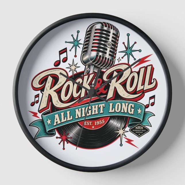 Reloj de pared NRH Rock and Roll All Night Long de (Anverso)