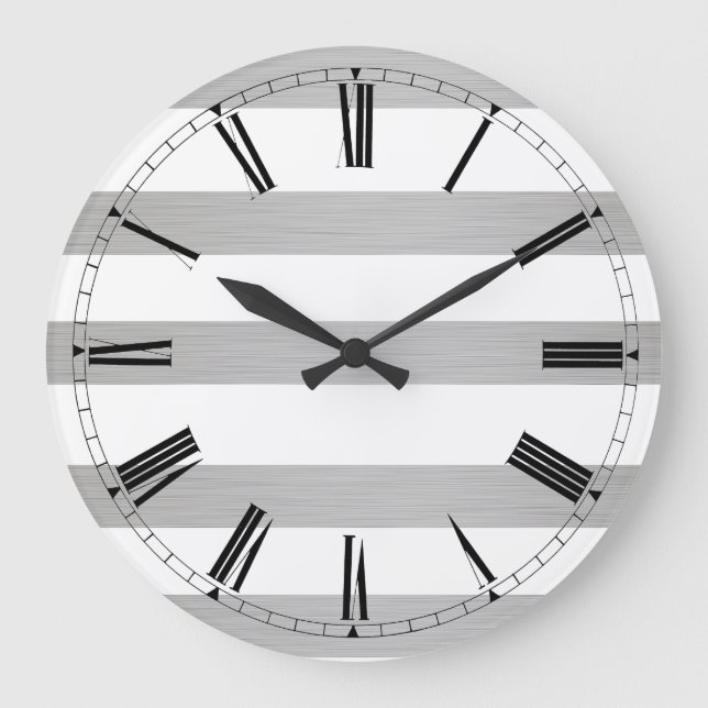 Reloj de pared - Numeración romana Metalizado mode (Anverso)