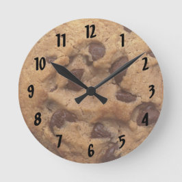 Reloj de pared numerado de galleta de chocolate