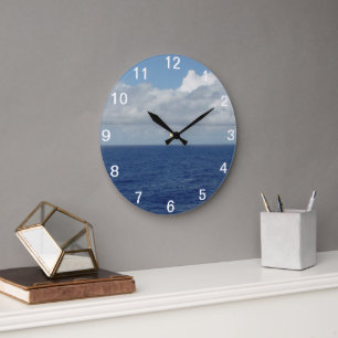Reloj de pared numerado Océano Azul y Nubes Esponj
