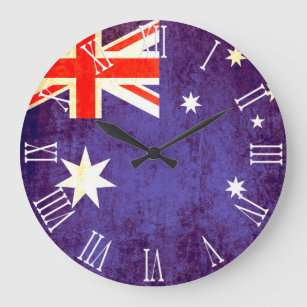 Reloj de pared numeral de la bandera australiana p