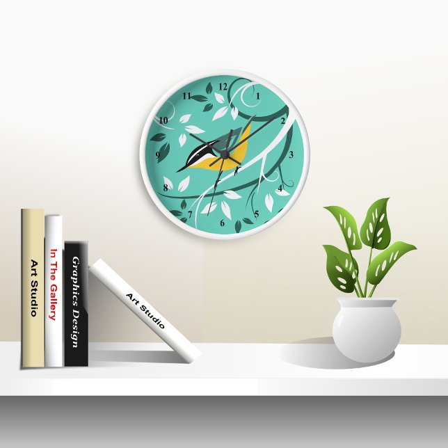 Reloj De Pared Nuthatch estilizado (Subido por el creador)
