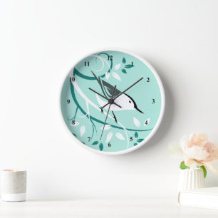 Reloj De Pared Nuthatch estilizado
