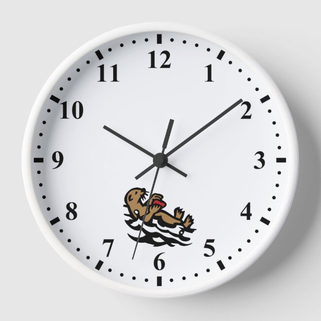 Reloj De Pared Nutria de mar (Anverso)