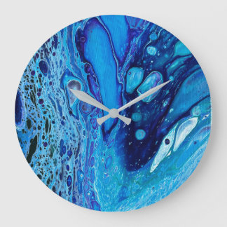Reloj de pared oceánico abstracto