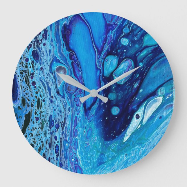 Reloj de pared oceánico abstracto (Anverso)
