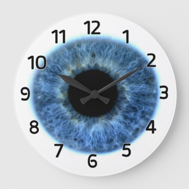 Reloj de pared ocular azul (Anverso)