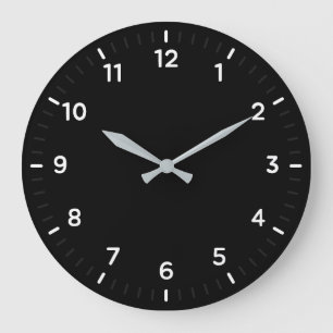 Reloj de pared oscuro básico mínimo