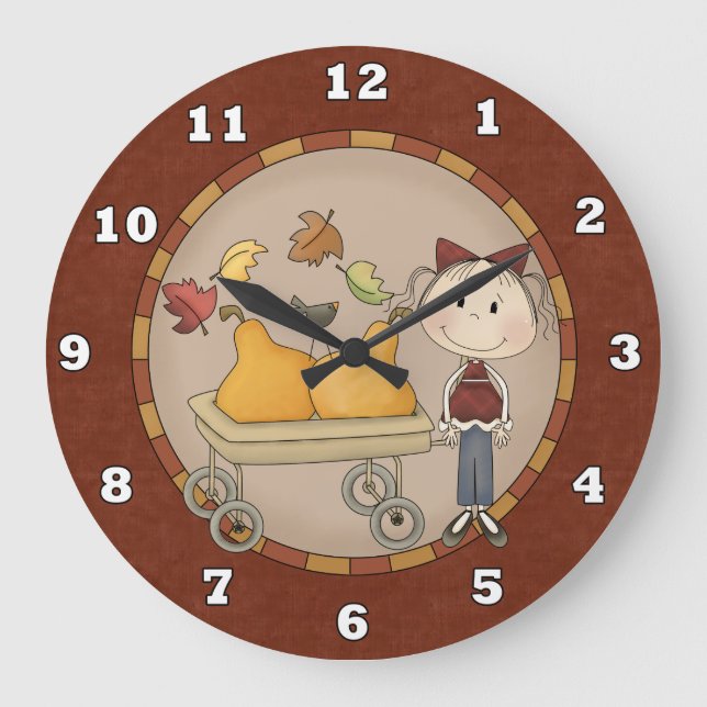 Reloj de pared otoñal (Anverso)