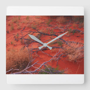 Reloj de pared paisaje australiano Outback, brazos