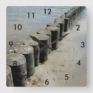 Reloj de pared paisaje marino playa océano