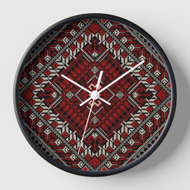 Reloj de pared palestino - Reloj palestino boho (Anverso)