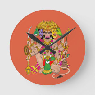 Reloj de pared Panchmukhi Hanuman