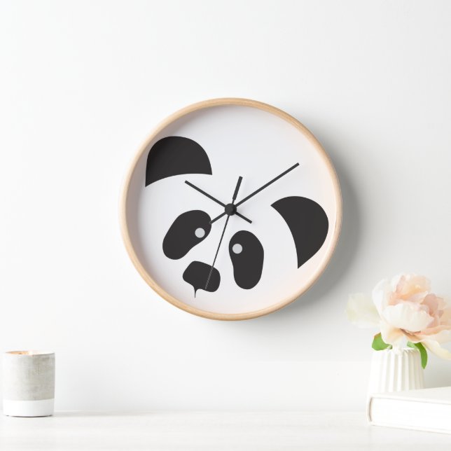Reloj de pared Panda moderno, redondo de 10" (Hogar)