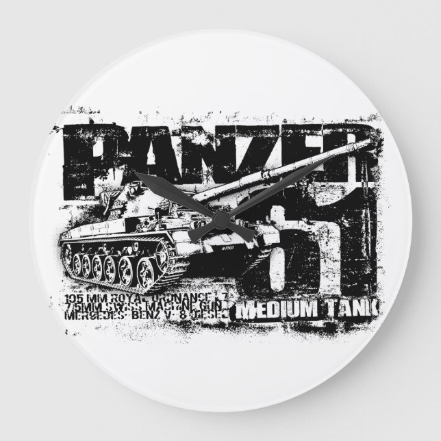 Reloj de pared Panzer 61 (Anverso)