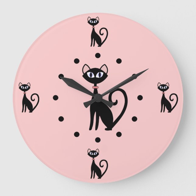 Reloj de pared para aficionados al gato (Anverso)