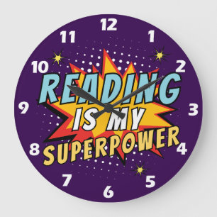 Reloj de pared para amantes de libros 'Leer es mi 