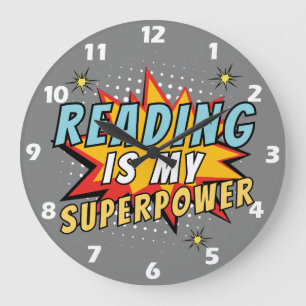 Reloj de pared para amantes de los libros 'Leer es