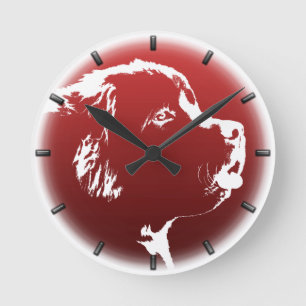 Reloj de pared para amantes de perros de Terranova