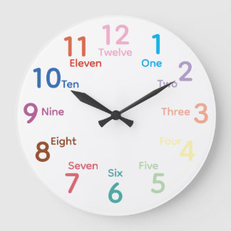 Reloj de pared para aula de niños