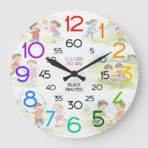 Reloj de Pared para Aula donde los Niños Aprenden 