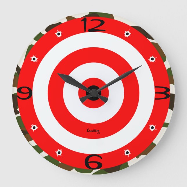 Reloj de pared para casa nuevo Camuflaje de balas  (Anverso)
