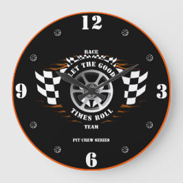 Reloj de pared para casa Tripulación de carreras d